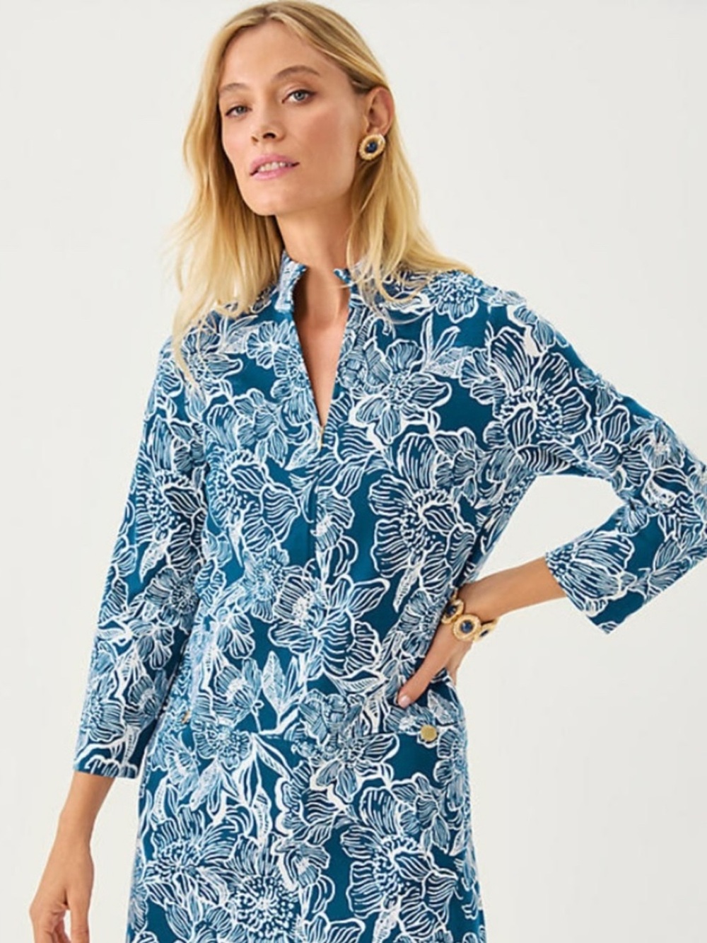 NWT Lilly Pulitzer Starlight Navy Unforgettable Floral Rosie Dress medium